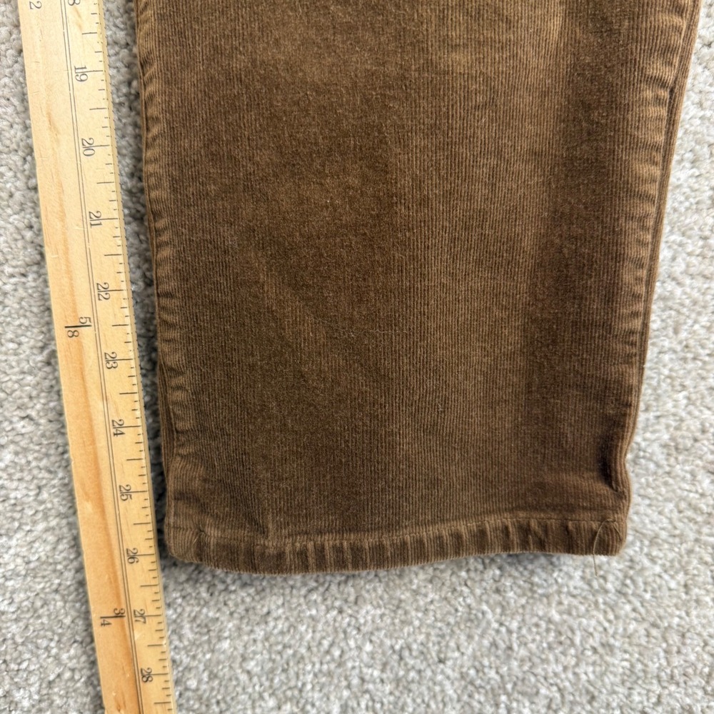 Eileen Fisher Womens Small Brown Organic Cotton Stretch Corduroy Straight Pants - Picture 7 of 8